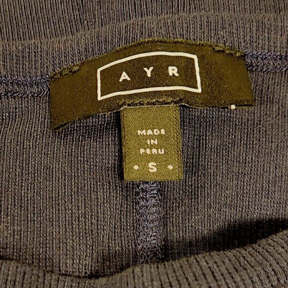 A.Y.R. Navy Blue Maxi S/S Scoop Neck Rib-Knit Sheath Size: S - Picture 2 of 9